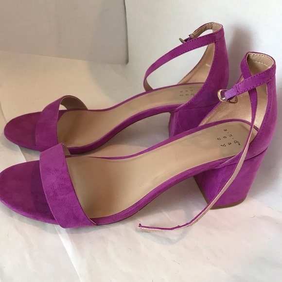 Suede Block Heels - Picture 1 of 5